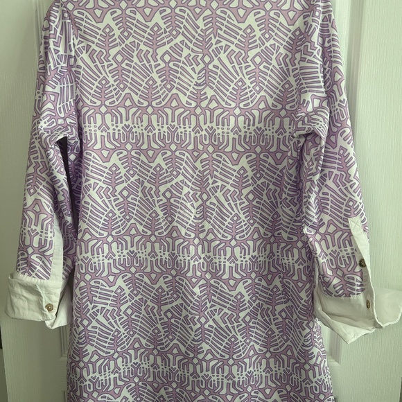 CK Bradley Lavender Geometric Tunic | Preppy Resort Style - Picture 4 of 5
